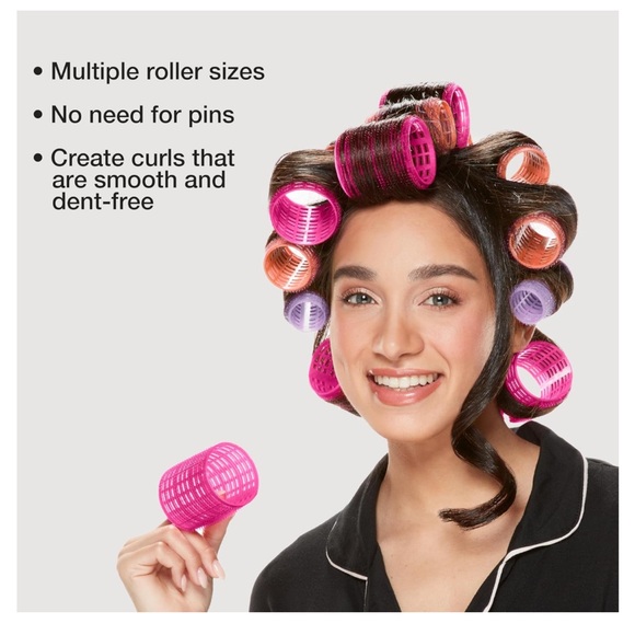 {Conair} Self Grip Hair Rollers, Heatless Curls, Assorted Sizes - 31 Count, NEW - Picture 4 of 7